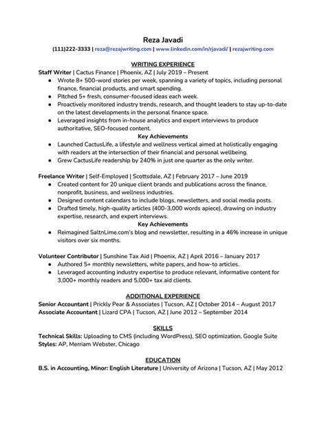 Your Resumes Work Experience Section A Complete Guide The Muse