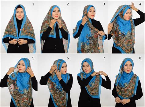 .segitiga segi empat dan segi lima perhatikan gambar a selain garis lurus terdapat juga pola garis sumber gambar : Gambar Tutorial Hijab Segi Empat Syari - Ragam Muslim