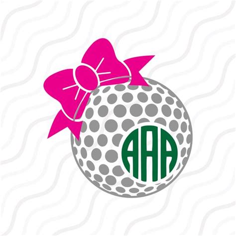 Download Golf Ball Bow SVG Golf SVG Golf Ball Bow Monogram SVG Cut | Etsy
