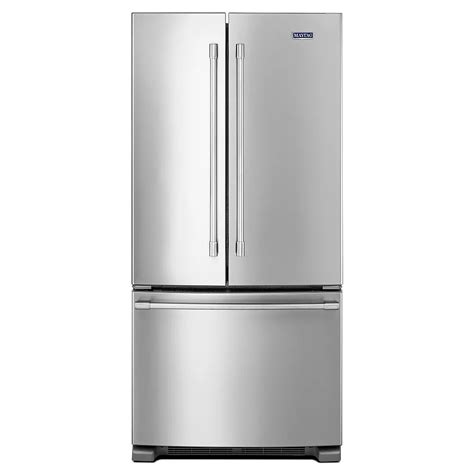 Maytag 33 Inch W 22 Cu Ft French Door Refrigerator In Stainless Steel