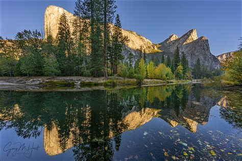 Autumn Reflection El Capitan And Three Brothers Yosemite Eloquent