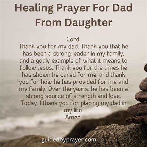 Healing Prayer For Dad From Daughter Guided By Prayer
