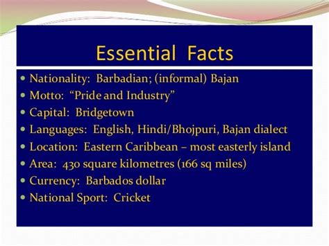 barbados essential facts