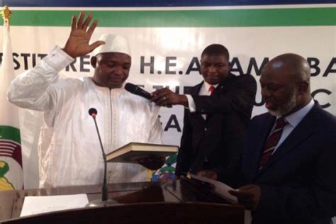 Adama Barrow Sworn In As Gambia S New President As Regional Troops Gather The Standard