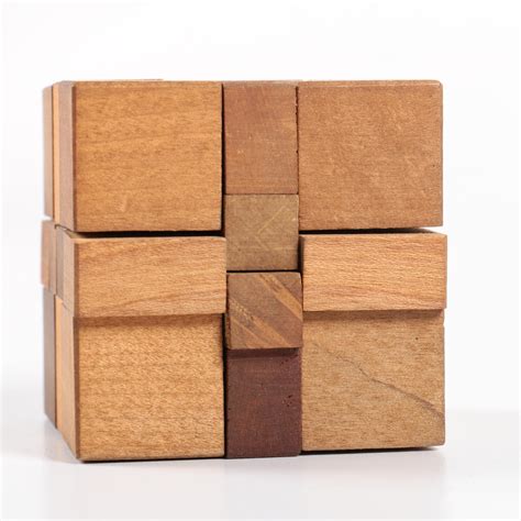 Handcrafted Wooden Puzzle Cube Ebth