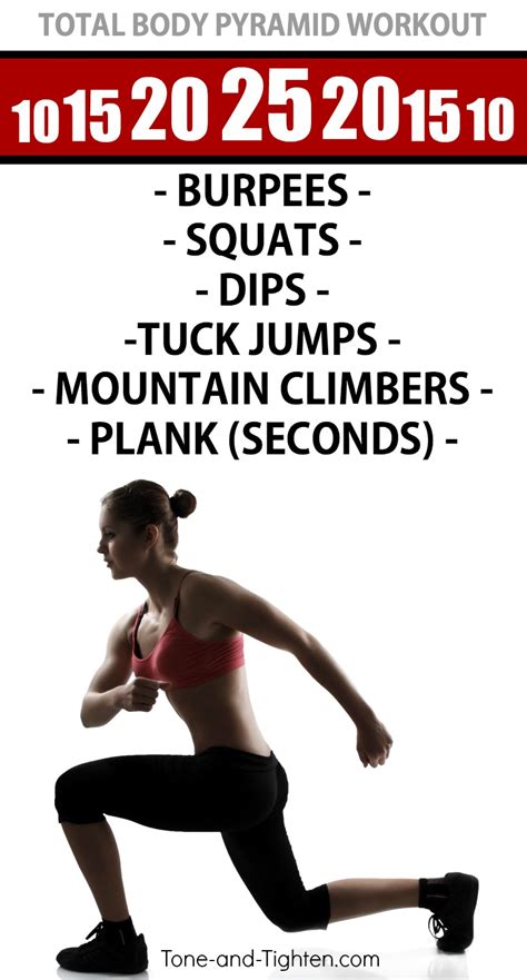 At Home Bodyweight Pyramid Workout Tone And Tighten