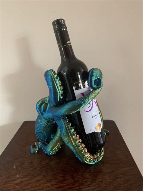Rainbow Octopus Wine Bottle Holder Etsy