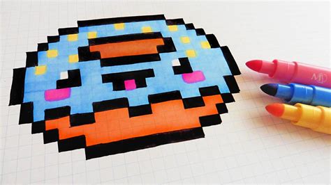 Handmade Pixel Art How To Draw Kawaii Donut Pixelart Perlenkunst