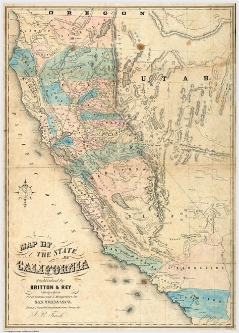Map Of The State Of California David Rumsey Historical Map Collection