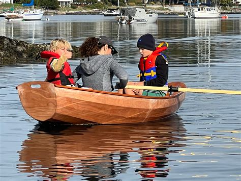 Wooden Oxford Wherry Rowboat Built From Plans Angus Rowboats