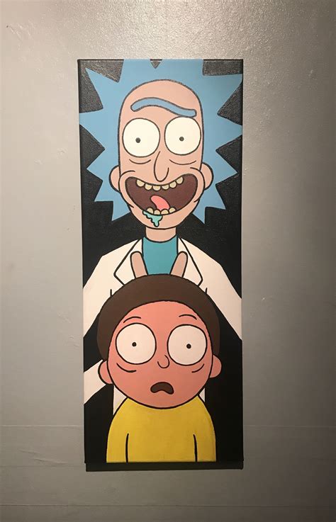 Rick And Morty Canvas Small Canvas Art Cute Canvas Paintings Hippie