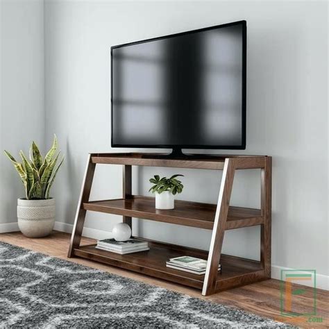 Meja TV Minimalis Kayu Jati Desain Simpel FURNIBEL