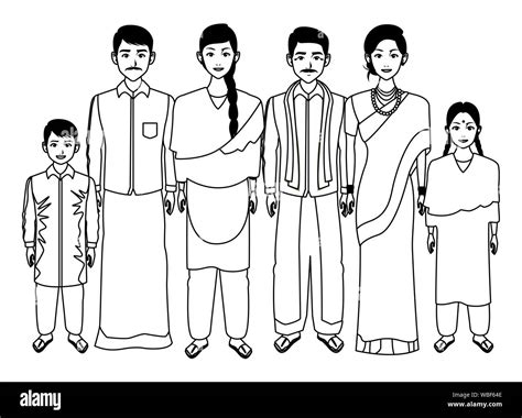 Indian Asian Oriental Culture Cartoon Stock Vector Image And Art Alamy