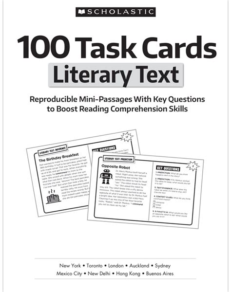 100 Task Cards Literary Text By