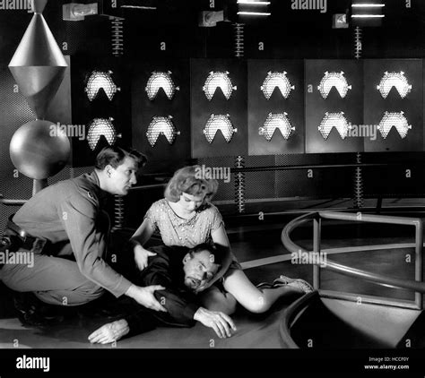 Forbidden Planet Kneeling From Left Leslie Nielsen Anne Francis