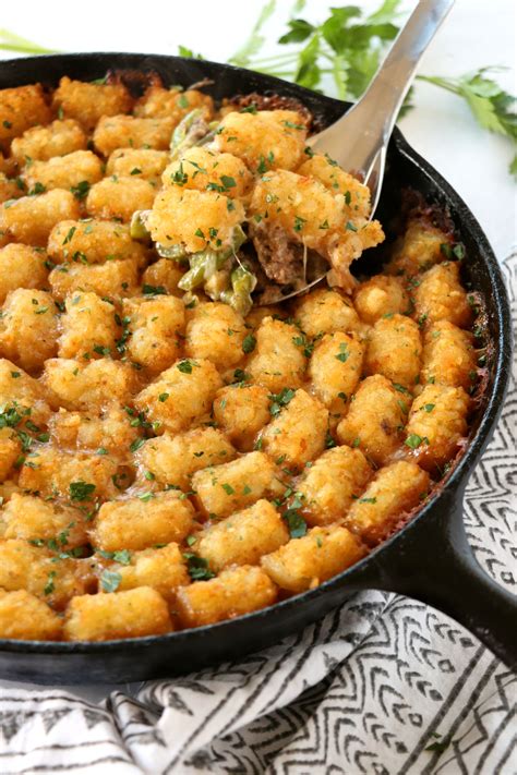 While i most often cook this in sometimes a meal with tator tots and melted cheese just hits the spot! Tater Tot Casserole | Dash of Savory | Cook with Passion ...