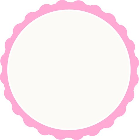 Red Ivory Scallop Circle Frame Clip Art At Vector Clip Art