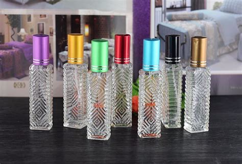 10m Glass Perfume Bottle With Stainless Steel Ball Aluminum Lid 10ml