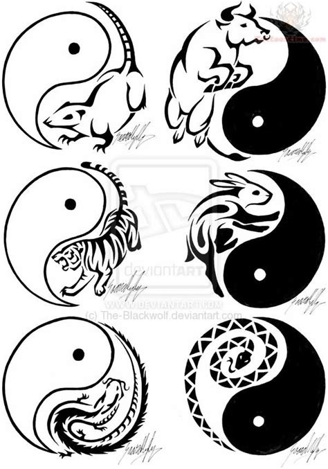 Another chinese zodiac tattoo designs set. 58+ Tribal Zodiac Sign Tattoos Designs