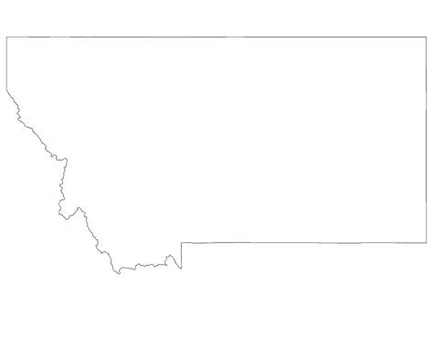 Montana State Outline Map 20 Inch By 30 Inch Laminated Poster With