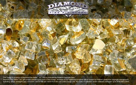 24k Gold Reflective Diamond Fire Pit Glass 1 Lb Crystal Package