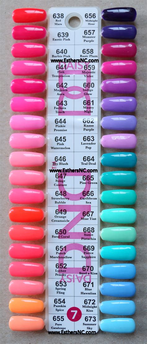 Gel Nail Color Chart Dnd Gel Colors Nail Polish Duo Nails Swatches Los