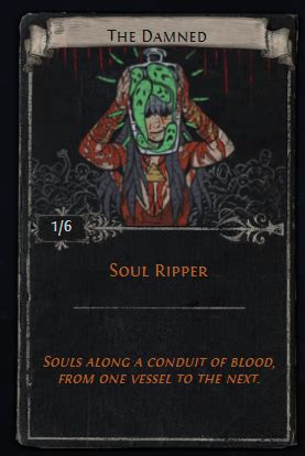 Maps without unique bosses are completed by opening specific unique chests. The Damned Divination Card PoE - Farming Soul Ripper
