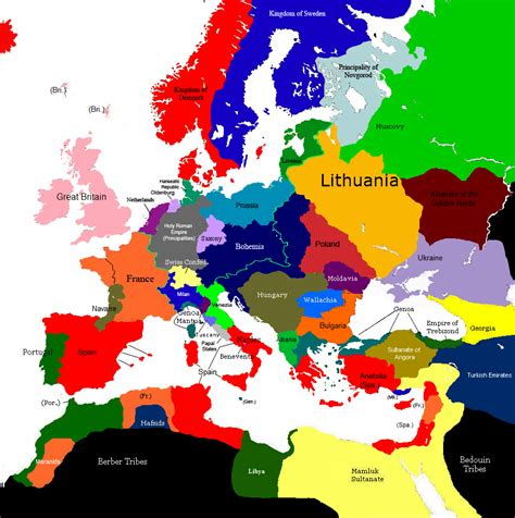 Europe 1430 1461 1491 Map Game Alternative History