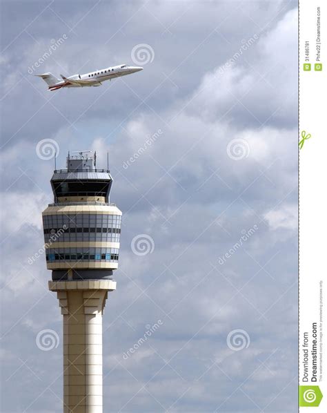 Airport Contol Tower Atlanta Hartsfield Stock Image Image Of Luxury