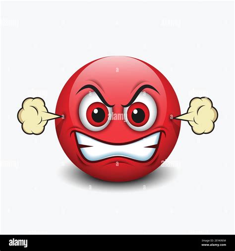 Angry Emoticon Emoji Vector Illustration Stock Vector Image And Art