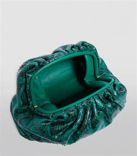 Bottega Veneta The Pouch Snake Print Clutch Bag Harrods Us