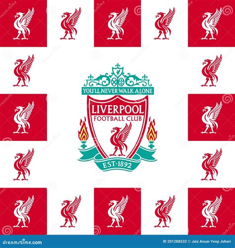 Vector Illustration Of Liverbird And Liverpool Fc Emblem Football Club