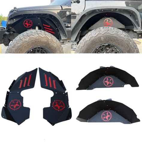 Vijay New Front And Rear Inner Fender Liners For 2007 2018 Jeep