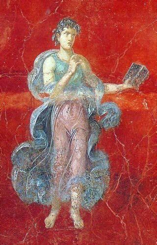 Calliope The Muse Of Epic Poetry On A Fresco From The Hospitium Del