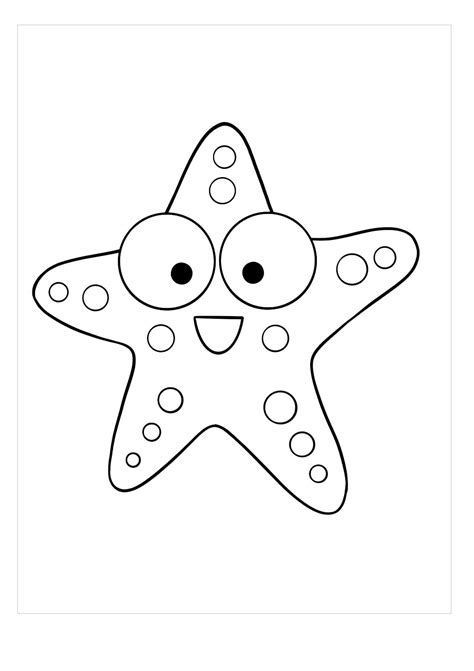 Estrella De Mar Divertido Para Colorear Imprimir E Dibujar