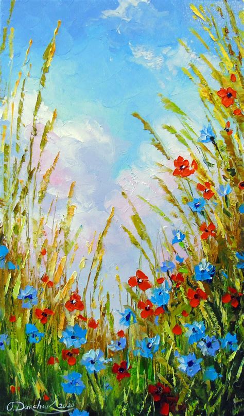 Summer Flowers By Olha Darchuk 2020 Painting Oil On Canvas Singulart