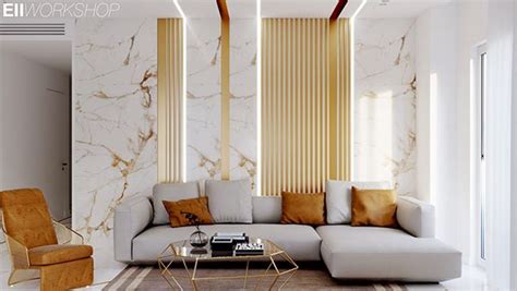 Gold And White Living Room Wall Designs Urban Furniture Design