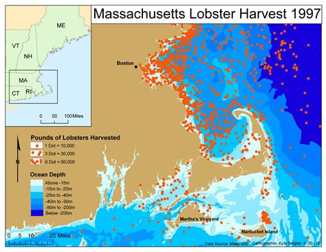 Seigley Blog Map 2 Massachusetts Lobster Harvest 1997 Final Project