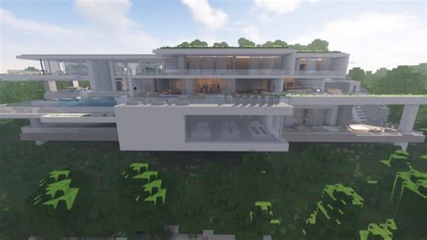 Modern Cliff House Minecraft Map