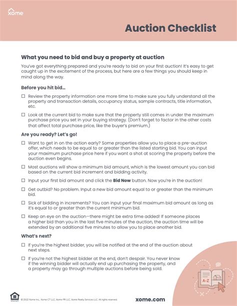 Your Auction Checklist What You Need To Bid And Buy A Property At