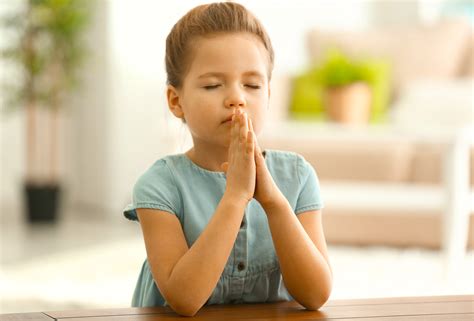 Cute Little Girl Praying At Home Catholic Community Of Gloucester
