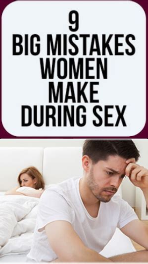 9 Big Mistakes Women Make During Sex Healthy Lifestyle