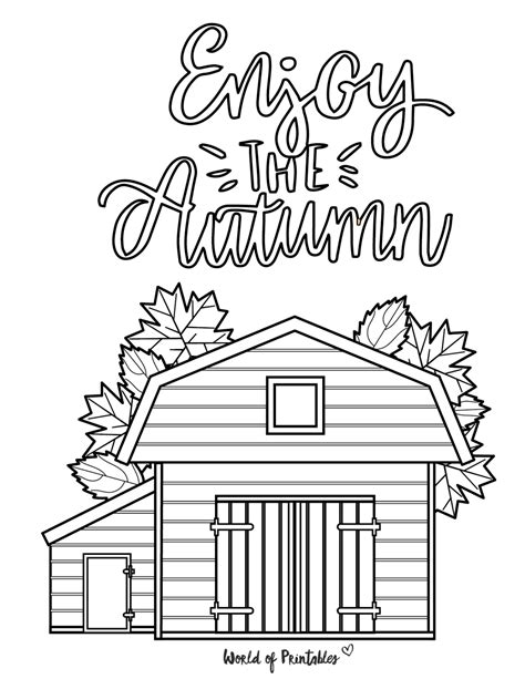 The Best Fall Coloring Pages For Kids & Adults - World of Printables