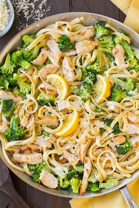 Then, add parmesan and stir until creamy and smooth. Lemon Fettuccine Alfredo with Grilled Chicken and Broccoli ...