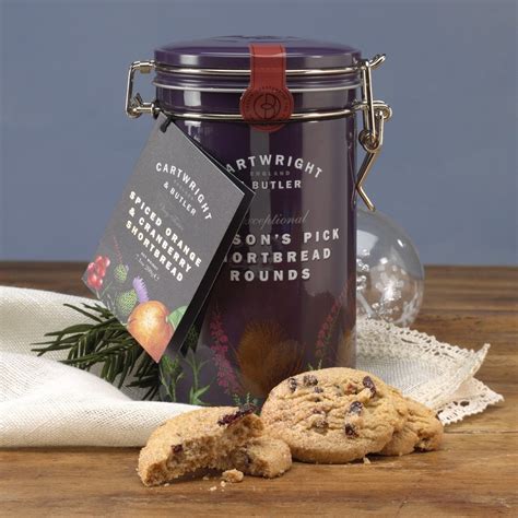 Cartwright Butler Spiced Orange Cranberry Shortbread Biscuits In