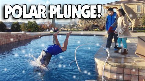 Polar Plunge Dad Jumps Into Freezing Ice Pool Youtube