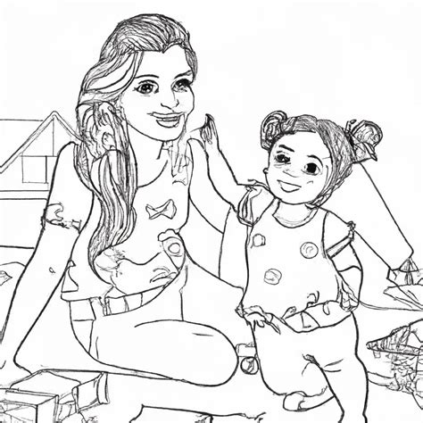 7 desenhos de mãe e filha para imprimir e colorir