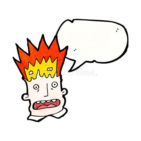 Cartoon Man With Exploding Head Stock Vector Illustration Of Drawing