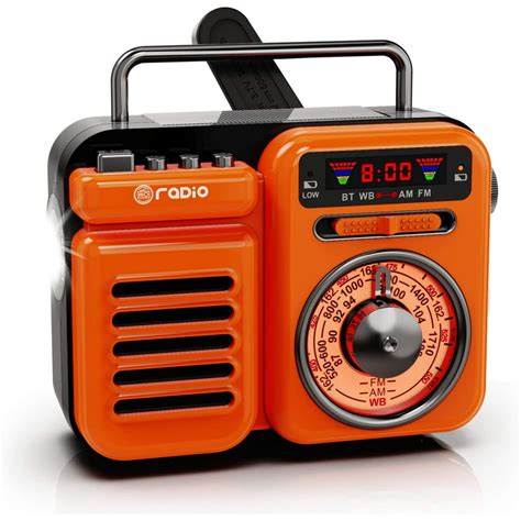 raddy rw3 emergency hand crank radio retro am fm noaa radio solar powered battery operated with