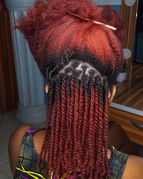 Esther Tom On Instagram Red Hot Twists Hair Was Kept In Chunky Twists So I
